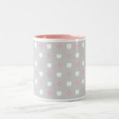 【いくんぐ堂】歯グッズマグカップグレーピンク ツートーンマグカップ (中央)