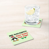 いけないがあって下さい! サンタを旅行救って下さい! スクエアペーパーコースター (インサイチュ)