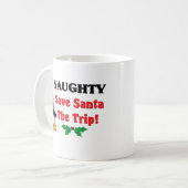 いけないがあって下さい! サンタを旅行救って下さい! マグカップ (正面左)