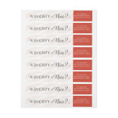 いけないですかニースのクリスマスの差出人住所 ラップアラウンドラベル (シート)