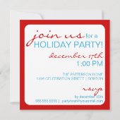 いけないですかニースの小妖精や小人の休日のクリスマス・パーティ 招待状 (裏面)