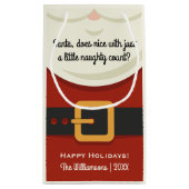 いけないですかニースクリスマスのサンタクロースのおもしろいなスーツ スモールペーパーバッグ (裏面)