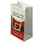 いけないですかニースクリスマスのサンタクロースのおもしろいなスーツ スモールペーパーバッグ (正面アングル)