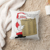 いけないですかニースサンタのリストの枕 クッション (ブランケット)