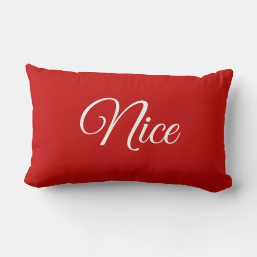 いけないですかニース赤く白い原稿の文字を入れること ランバークッション (裏面)