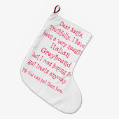 いけないイタリアン・グレーハウンド ラージクリスマスストッキング (正面 (吊り時))