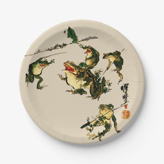 いけないカエル ペーパープレート (正面)