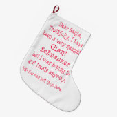 いけないジャイアント・シュナウザー ラージクリスマスストッキング (正面 (吊り時))