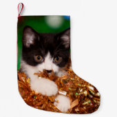 いけないタキシードの子猫のクリスマス スモールクリスマスストッキング (正面)