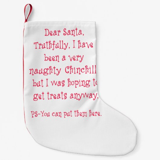 いけないチンチラ スモールクリスマスストッキング (正面)
