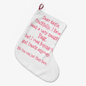 いけないパグ ラージクリスマスストッキング (正面 (吊り時))