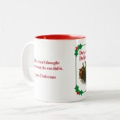 いけないボクサーの休日のマグ ツートーンマグカップ (正面左)