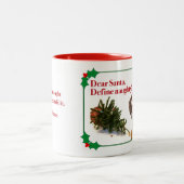 いけないボクサーの休日のマグ ツートーンマグカップ (中央)