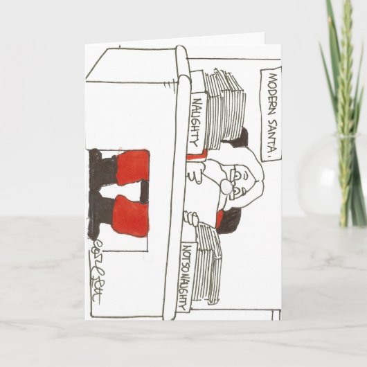 いけないモダンなサンタ。そういけない シーズンカード (正面)