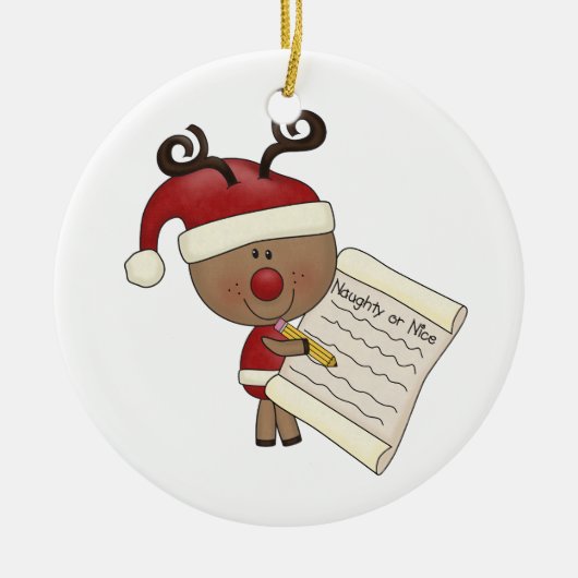 いけないルディのトナカイかNic セラミックオーナメント (正面)