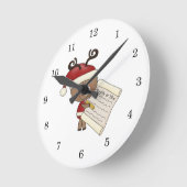 いけないルディのトナカイかNic ラウンド壁時計 (傾斜)