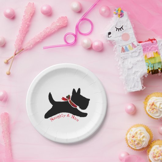 いけない及びニースのスコッチテリア犬 ペーパープレート (パーティー)