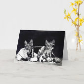 いけない子ネコのメッセージカード カード (黄色い花)