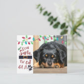 いけない犬のおもしろいで親愛なサンタの手紙|の写真 シーズンポストカード (スタンド正面)