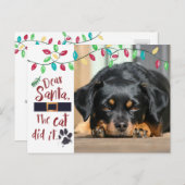 いけない犬のおもしろいで親愛なサンタの手紙|の写真 シーズンポストカード (正面/裏面)