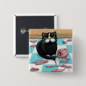 いけない猫ボタン 缶バッジ (正面&裏面)