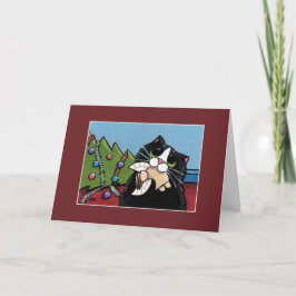 いけない猫及びクリスマスの天使|のクリスマスカード シーズンカード
