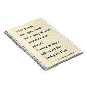 いけない男の子からのサンタの親愛な手紙 ノートブック (右側)