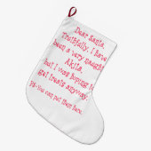 いけない秋田 ラージクリスマスストッキング (正面 (吊り時))