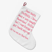 いけない髭があるコリー ラージクリスマスストッキング (正面 (吊り時))
