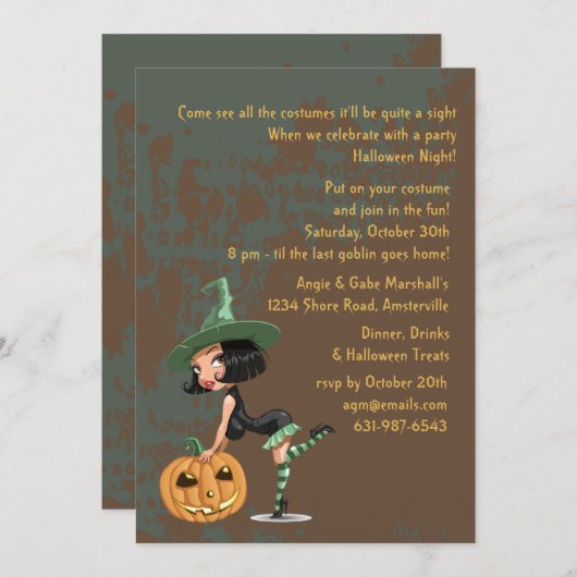 いけない魔法使いの招待状 招待状 (正面/裏面)