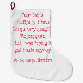 いけないBolognese ラージクリスマスストッキング