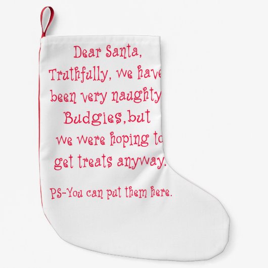 いけないBudgies スモールクリスマスストッキング (正面)