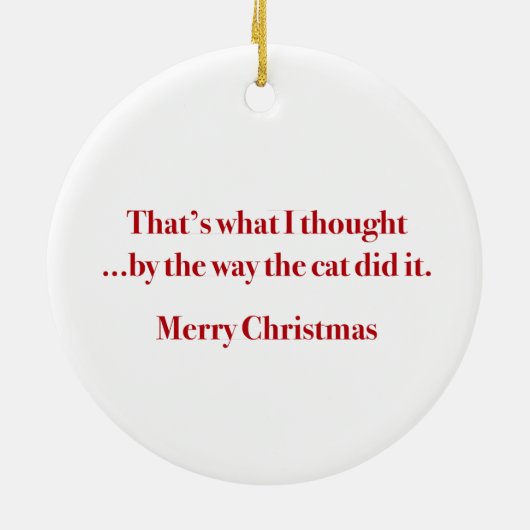 いけないVizslaのクリスマスの円のオーナメント セラミックオーナメント (裏面)