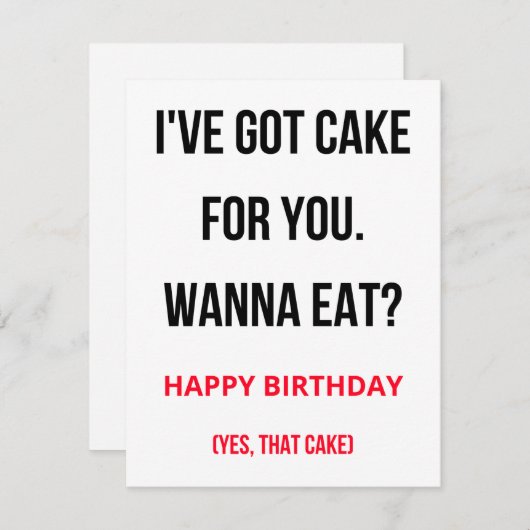 いけなおもしろいハッピーバースデーカー得ド – ケーキ シーズンカード (正面/裏面)