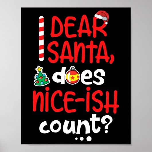 いけなおもしろい親愛Christmas Santa Does Nice-Ish C ポスター (正面)