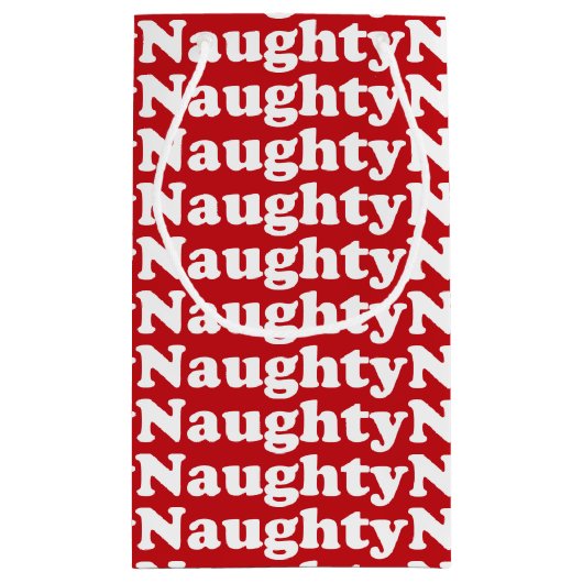 いけなおもしろい赤と白可愛い模様 スモールペーパーバッグ (裏面)