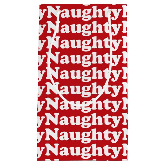 いけなおもしろい赤と白可愛い模様 スモールペーパーバッグ (正面)