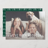 いけなくか素晴らしっぽいおもしろいな子供のクリスマスカード シーズンカード (正面/裏面)