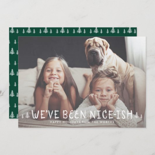 いけなくか素晴らしっぽいおもしろいな子供のクリスマスカード シーズンカード (正面/裏面)