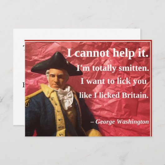 いけなく大統領のなバレンタイン: イギリスを舐めること シーズンポストカード (正面/裏面)