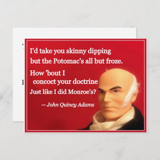 いけなく大統領のなバレンタイン: モンロー宣言 シーズンポストカード (正面/裏面)