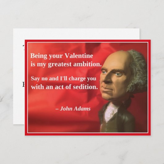 いけなく大統領のなバレンタイン: 扇動 シーズンポストカード (正面/裏面)