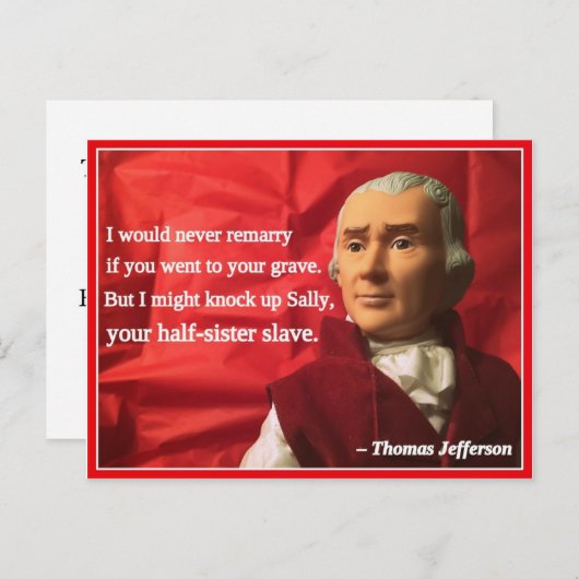 いけなく大統領のなバレンタイン: 決して再婚しないで下さい シーズンポストカード (正面/裏面)