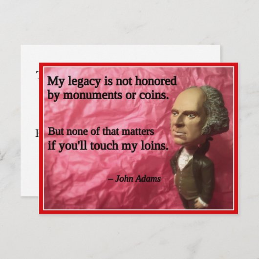 いけなく大統領のなバレンタイン: 記念碑 シーズンポストカード (正面/裏面)