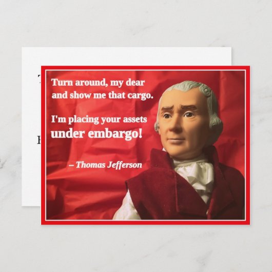 いけなく大統領のなバレンタイン: 輸出禁止 シーズンポストカード (正面/裏面)