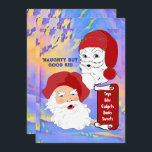 いけなしかしGood Kid SantaのリストChristmas Blue シーズンカード<br><div class="desc">良くて従順な子いけなどもになった子供のためのサンタのクリスマスウィッシュリスト。イラストレーションは特別な子供のためのメリークリスマスホリデーカードにそれを持っている。サンタが遅れなければ急ぐ必要がある。この抽象芸術アートワークを自分のフォントスタイル、個人名、メッセージおよびリストでパーソナライズする。紙・タイプの幅広い選択肢から選択できる。このもしカードが気に入った場合は、my store_メリーitems_storeにアクセスして一致するアイテムや類似アイテムを探す。私の店にそのような製品をもっと見に行きなさい。リンク： https://www.zazzle.com/store/merry_xmas_store</div>