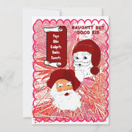 いけなでも良い子サンタの願いリストのクリスマス シーズンカード