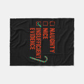 いけなクリスマスの証拠が不十分でおもしろいある フリースブランケット (正面(横))