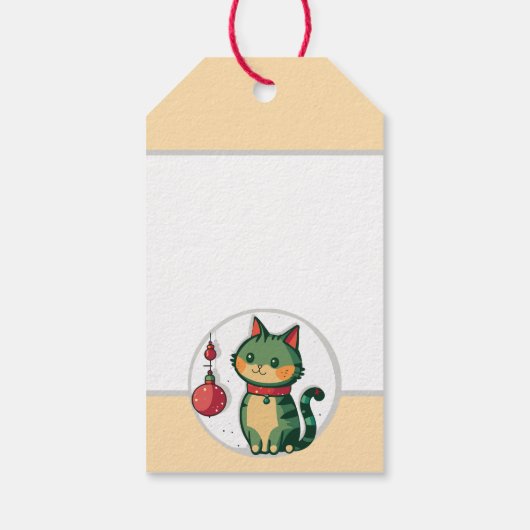 いけなクリスマスキャットホリデーパーティー ギフトタグ (裏面)