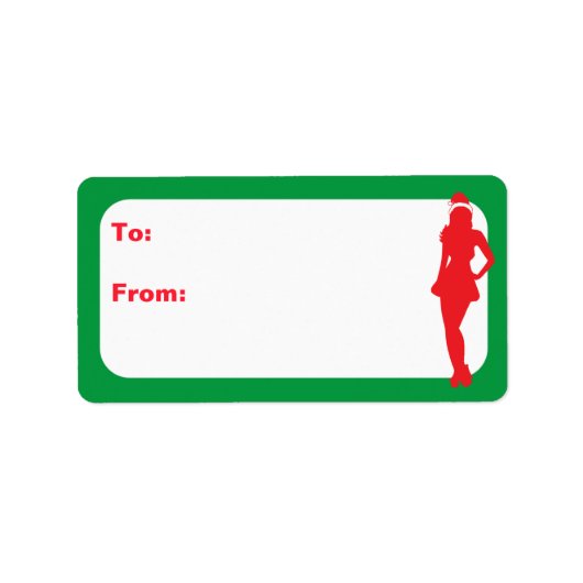 いけなクリスマス小妖精や小人 ラベル (正面)